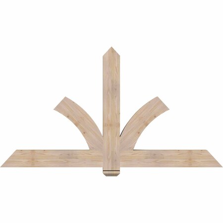 Ekena Millwork Redmond Smooth Timber Gable Bracket, Douglas Fir, 72"W x 39"H x 3 1/2"D x 5 1/2"F, 13/12 Pitch GBW072X39X0406RED00SDF